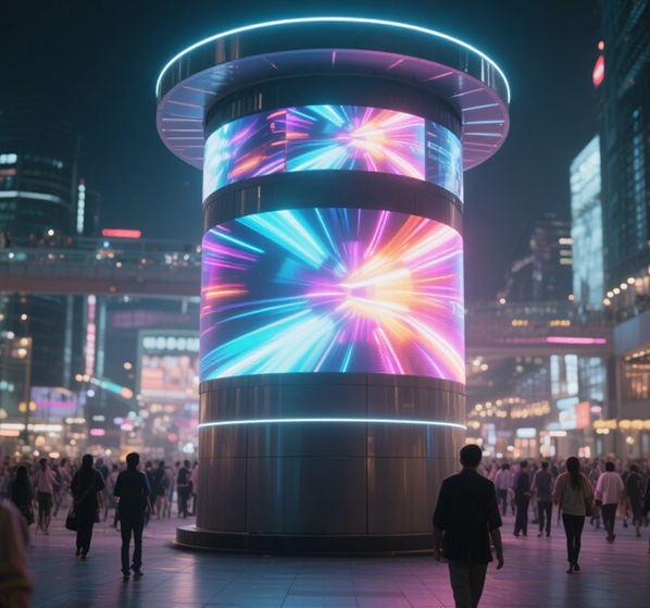 Lze kruhové LED displeje použít jak pro komerční reklamu, tak pro sportoviště?